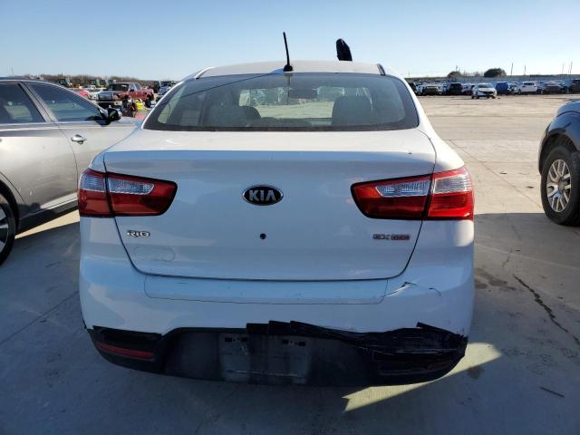 KNADN4A32D6137881 - 2013 KIA RIO EX WHITE photo 6