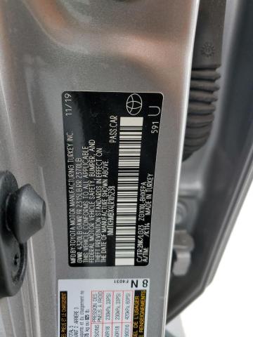 NMTKHMBX4LR105238 - 2020 TOYOTA C-HR XLE GRAY photo 13