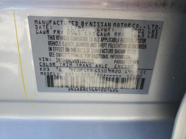 3N1AB8CV6NY207626 - 2022 NISSAN SENTRA SV SILVER photo 12