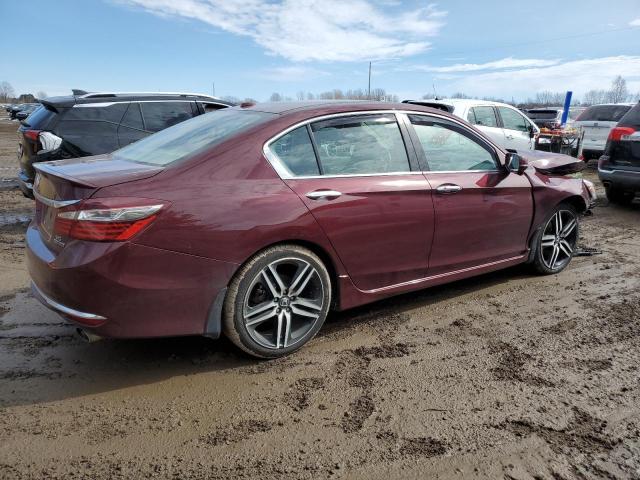 1HGCR3F91HA044588 - 2017 HONDA ACCORD TOURING MAROON photo 3