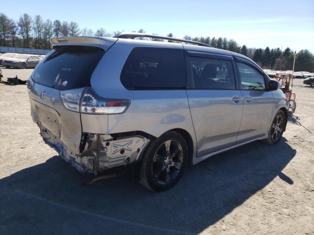 5TDXK3DC9BS104274 - 2011 TOYOTA SIENNA SPORT SILVER photo 3