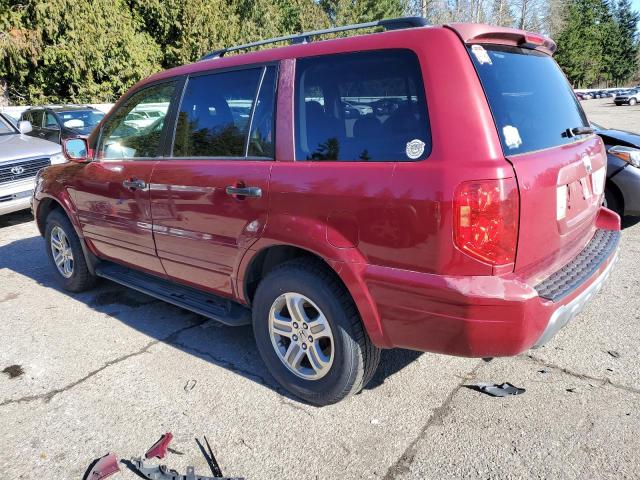 2HKYF187X3H544330 - 2003 HONDA PILOT EXL RED photo 2