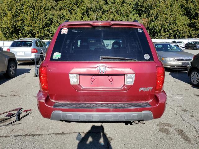 2HKYF187X3H544330 - 2003 HONDA PILOT EXL RED photo 6