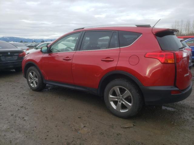 JTMRFREV9FD139947 - 2015 TOYOTA RAV4 XLE RED photo 2