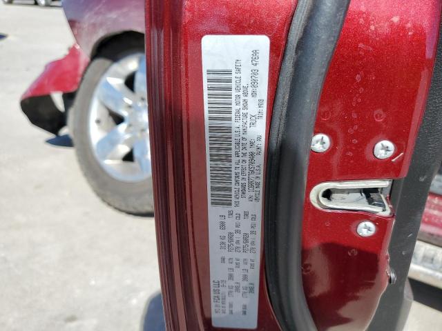 1C6RR7TT6KS709400 - 2019 RAM 1500 CLASS SLT ბურგუნდია ფოტო 12