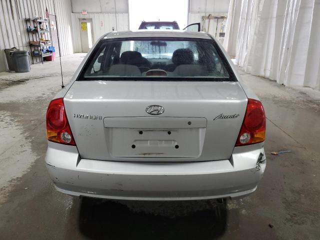 KMHCG45C35U626026 - 2005 HYUNDAI ACCENT GL SILVER photo 6