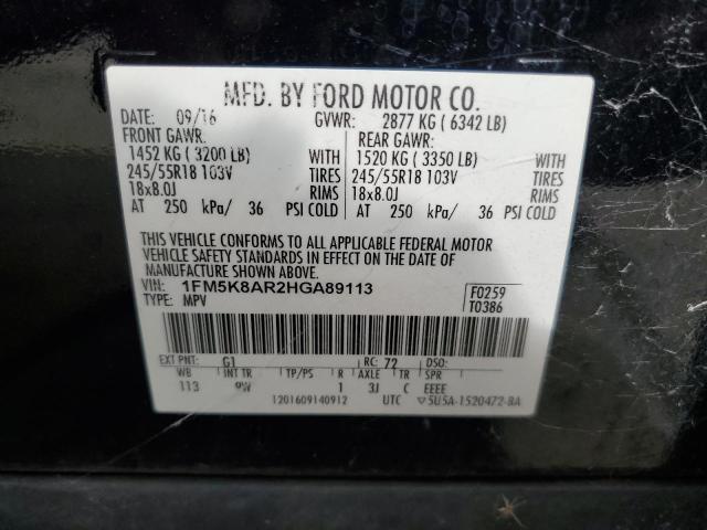 1FM5K8AR2HGA89113 - 2017 FORD EXPLORER POLICE INTERCEPTOR TWO TONE photo 13