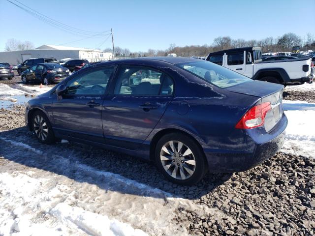 2HGFA16929H510735 - 2009 HONDA CIVIC EXL ლურჯი ფოტო 2