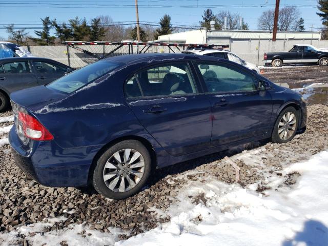 2HGFA16929H510735 - 2009 HONDA CIVIC EXL BLUE photo 3