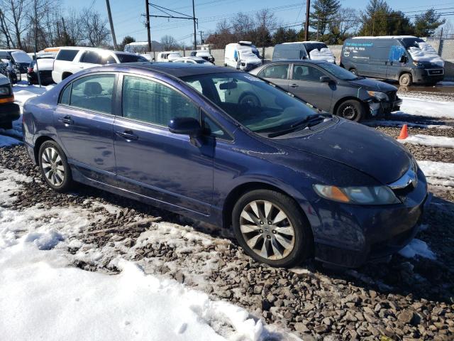 2HGFA16929H510735 - 2009 HONDA CIVIC EXL BLUE photo 4