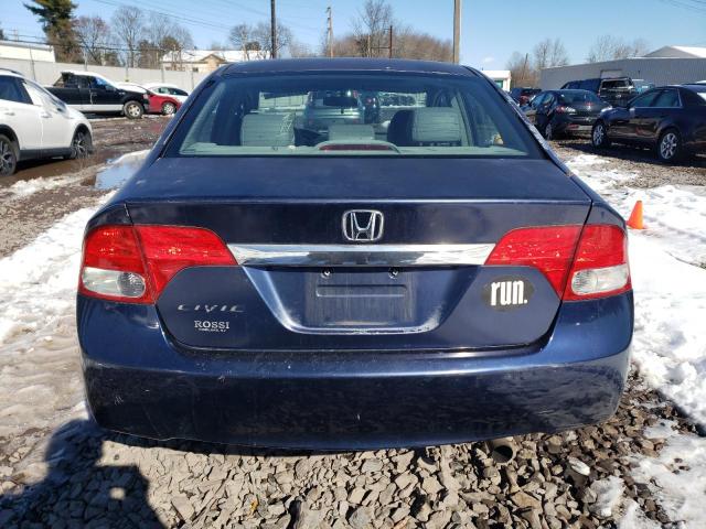 2HGFA16929H510735 - 2009 HONDA CIVIC EXL BLUE photo 6