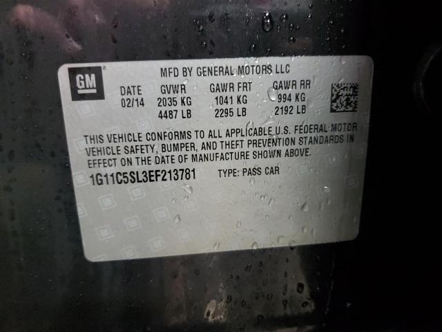 1G11C5SL3EF213781 - 2014 CHEVROLET MALIBU 1LT Графитовый фото 13