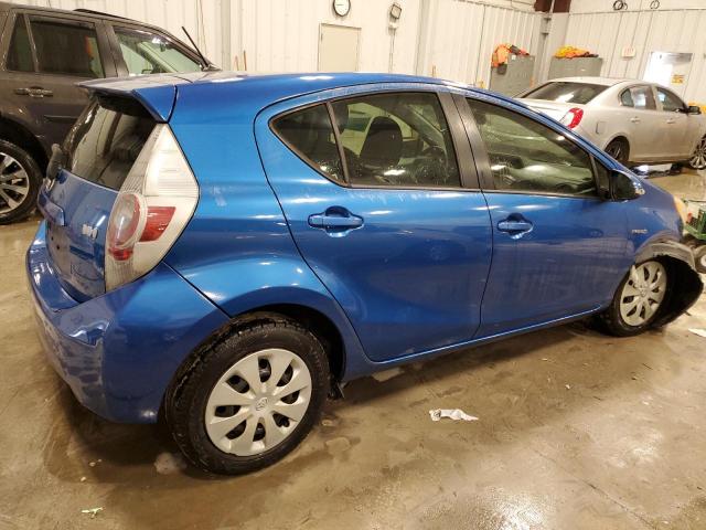 JTDKDTB36D1541219 - 2013 TOYOTA PRIUS C BLUE photo 3