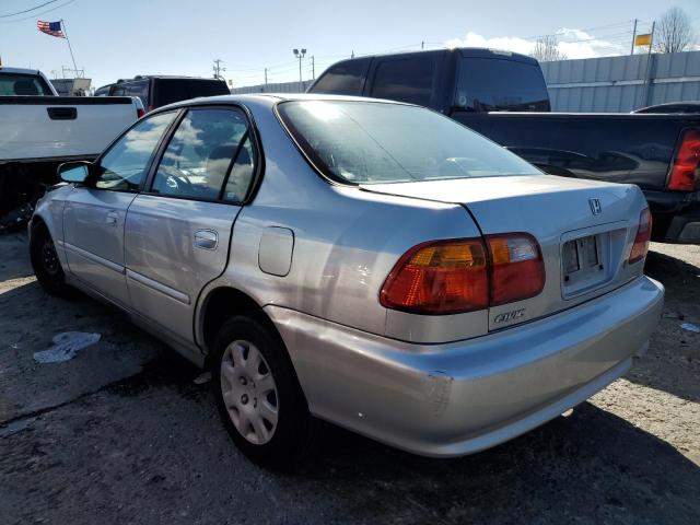2HGEJ6618YH604734 - 2000 HONDA CIVIC BASE SILVER photo 2