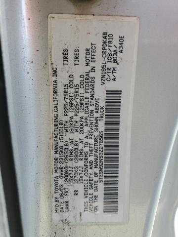 5TESN92N53Z278565 - 2003 TOYOTA TACOMA XTRACAB PRERUNNER 银色 照片 12