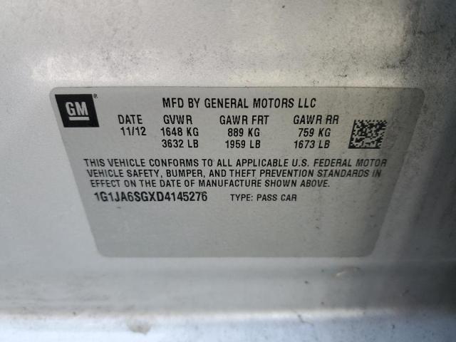 1G1JA6SGXD4145276 - 2013 CHEVROLET SONIC LS 银色 照片 12