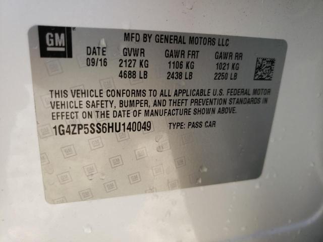 1G4ZP5SS6HU140049 - 2017 BUICK LACROSSE ESSENCE WHITE photo 13