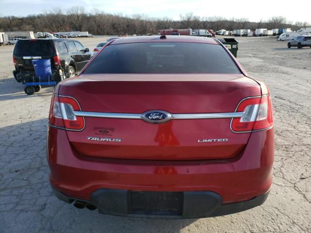 1FAHP2FW7AG144519 - 2010 FORD TAURUS LIMITED RED photo 6