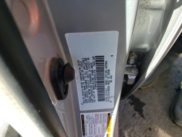 JTDBR32E952061478 - 2005 TOYOTA COROLLA CE SILVER photo 12