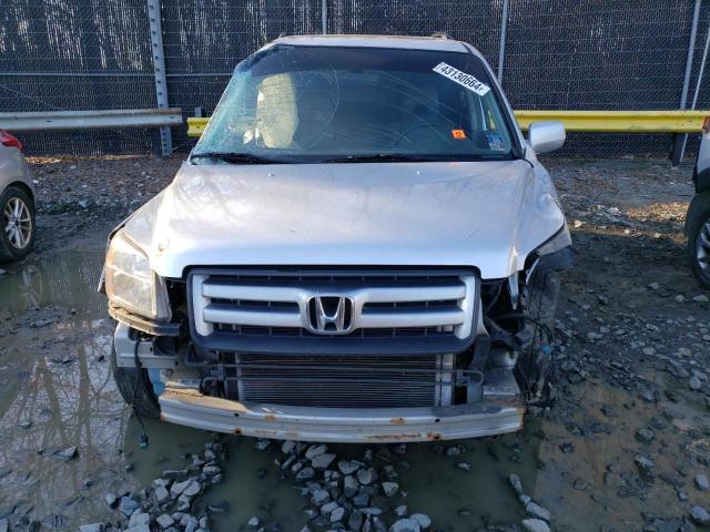 2HKYF18597H503451 - 2007 HONDA PILOT EXL SILVER photo 5