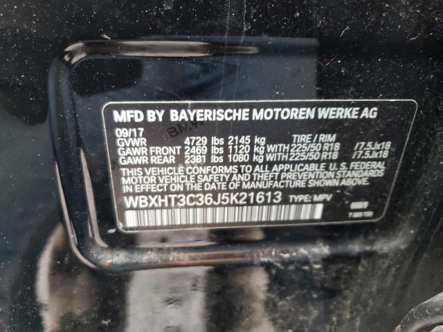 WBXHT3C36J5K21613 - 2018 BMW X1 XDRIVE28I BLACK photo 13