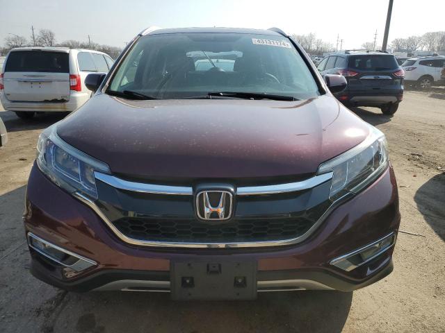 5J6RM4H77FL014757 - 2015 HONDA CR-V EXL BURGUNDY photo 5