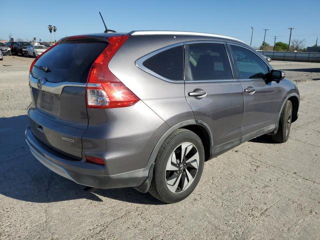 5J6RM3H93FL021412 - 2015 HONDA CR-V TOURING GRAY photo 3