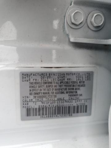 3N1AB8DVXLY230788 - 2020 NISSAN SENTRA SR WHITE photo 13