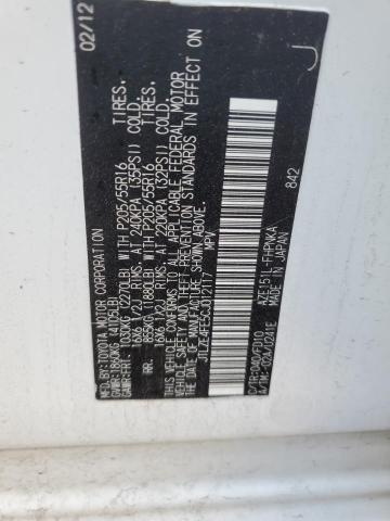 JTLZE4FE5CJ012117 - 2012 TOYOTA SCION XB Weiß Foto 13