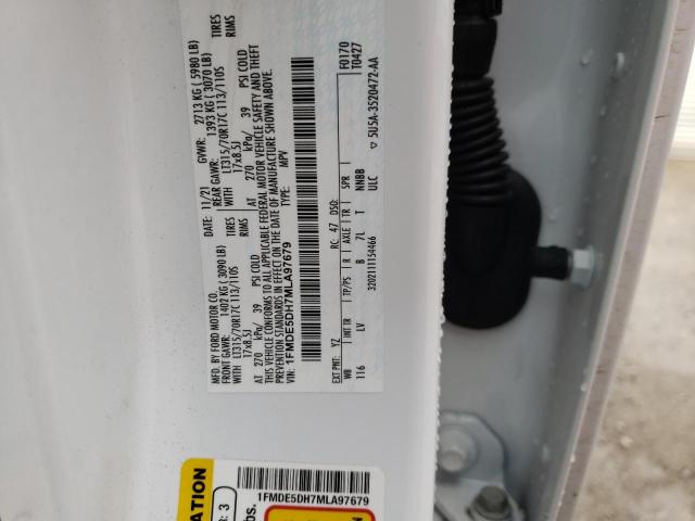 1FMDE5DH7MLA97679 - 2021 FORD BRONCO BASE 白色 照片 13