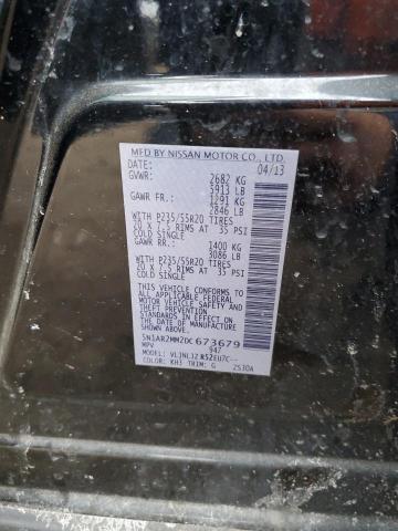 5N1AR2MM2DC673679 - 2013 NISSAN PATHFINDER S 黑色 照片 12