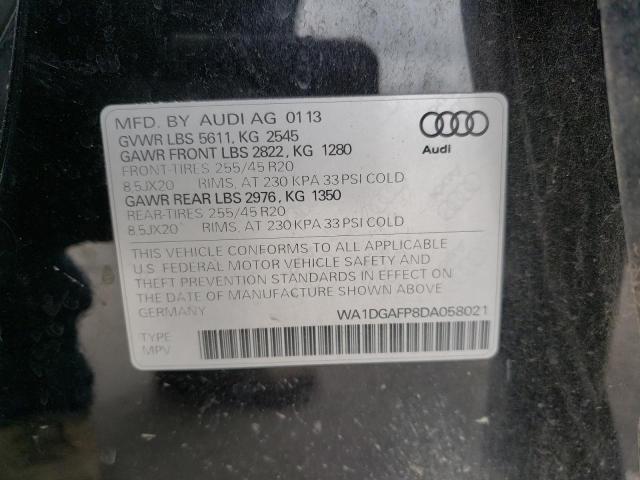 WA1DGAFP8DA058021 - 2013 AUDI Q5 PREMIUM PLUS BLACK photo 13