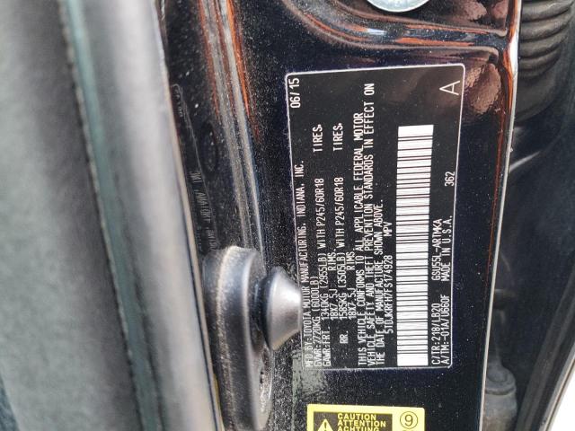 5TDJKRFH7FS174928 - 2015 TOYOTA HIGHLANDER XLE BLACK photo 12