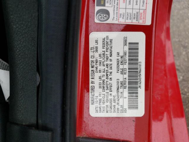 JN1AZ4EH5FM441613 - 2015 NISSAN 370Z BASE RED photo 12