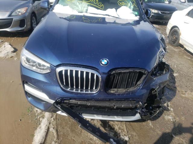 5UXTY5C07M9G80318 - 2021 BMW X3 XDRIVE30I BLUE photo 12