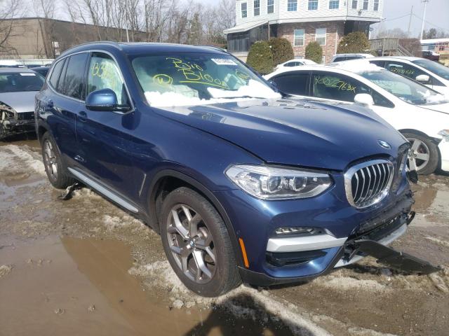 5UXTY5C07M9G80318 - 2021 BMW X3 XDRIVE30I BLUE photo 4