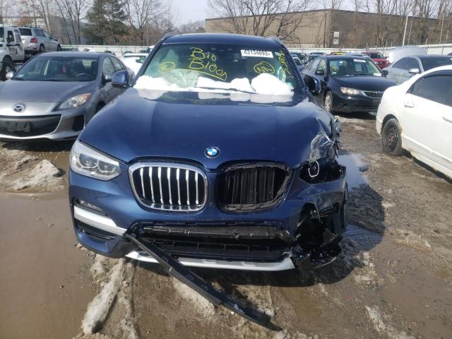 5UXTY5C07M9G80318 - 2021 BMW X3 XDRIVE30I Blau Foto 5