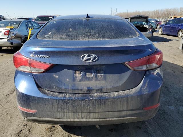 5NPDH4AEXGH769386 - 2016 HYUNDAI ELANTRA SE BLUE photo 6