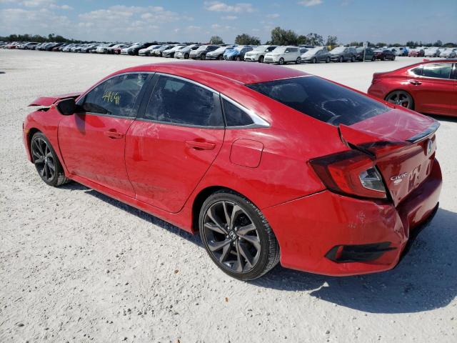 2HGFC2F83LH524917 - 2020 HONDA CIVIC SPORT 红色 照片 2