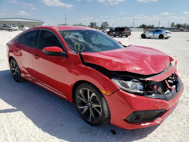 2HGFC2F83LH524917 - 2020 HONDA CIVIC SPORT 红色 照片 4