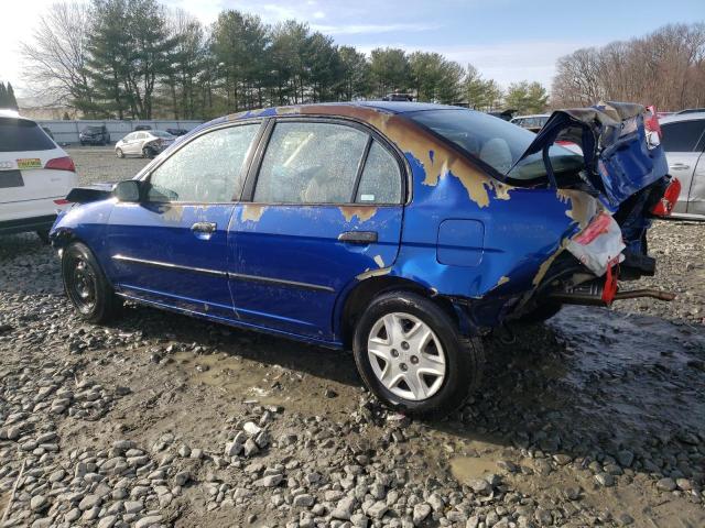 2HGES16394H611753 - 2004 HONDA CIVIC DX VP BLUE photo 2