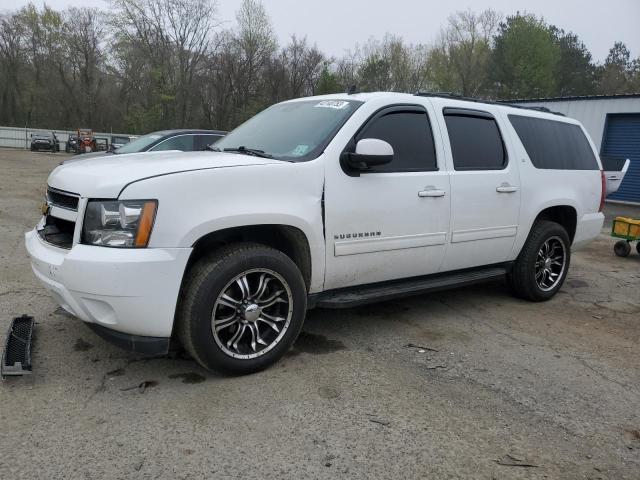 1GNSCJE04DR117989 - 2013 CHEVROLET SUBURBAN C1500 LT WHITE photo 1