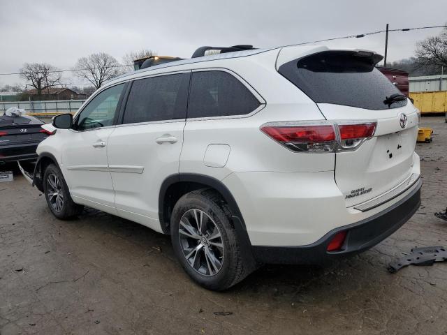 5TDJKRFH5GS277783 - 2016 TOYOTA HIGHLANDER XLE WHITE photo 2