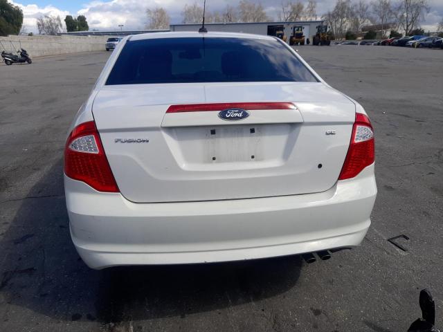 3FAHP0HA2BR303169 - 2011 FORD FUSION SE WHITE photo 6