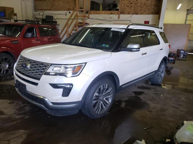 1FM5K8HT8JGC73351 - 2018 FORD EXPLORER PLATINUM WHITE photo 1