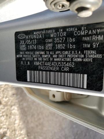 KMHCT4AE4DU535462 - 2013 HYUNDAI ACCENT GLS SILVER photo 12