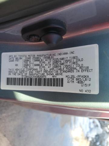 5TDBA22C44S026855 - 2004 TOYOTA SIENNA XLE BLUE photo 12