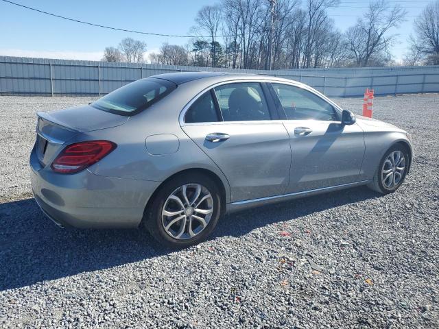 55SWF4JB1FU078490 - 2015 MERCEDES-BENZ C 300 SILVER photo 3