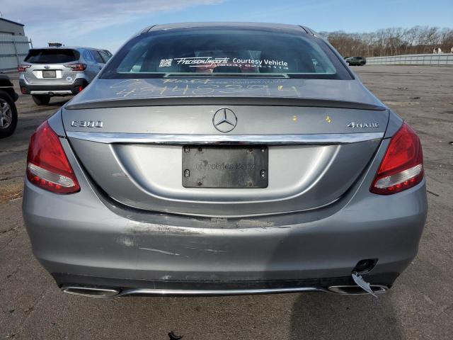 55SWF4KBXFU059869 - 2015 MERCEDES-BENZ C 300 4MATIC SILVER photo 6