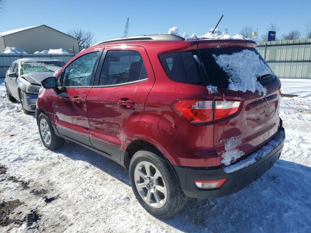 MAJ6S3GL3KC265945 - 2019 FORD ECOSPORT SE BURGUNDY photo 2